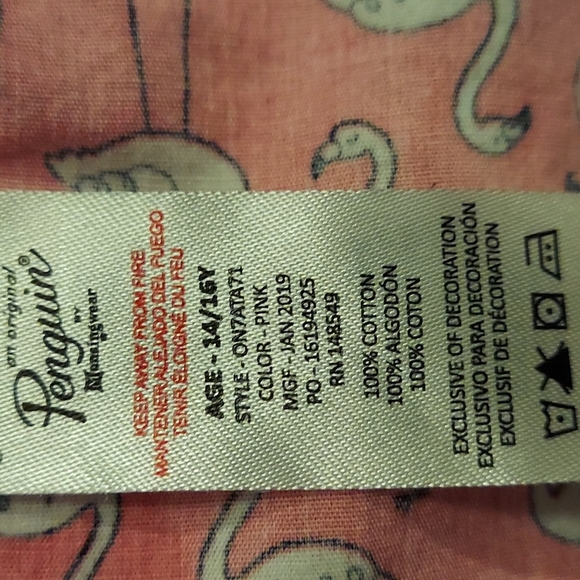 Original Penguin Collared Button Up Flamingo Print Top 14-16Y - Picture 6 of 6